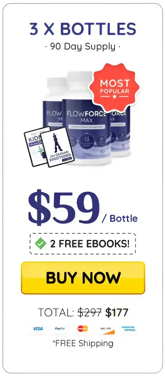 FlowForce Max - 3 Bottles pricing